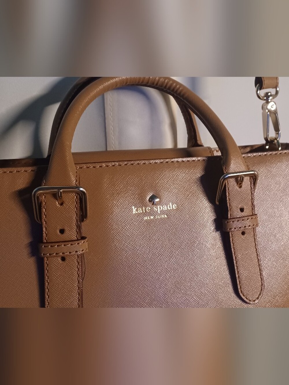 Kate Spade Saffiano Large Leather Satchel W/Detachable Crossbody Strap - NEW
